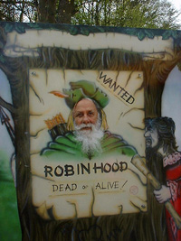 A wanted poster for Robin Hood - but with a familiar face!